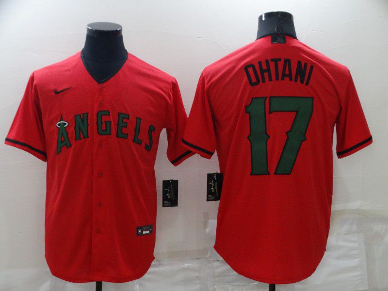 Men Los Angeles Angels #17 Ohtani Red Commemorative Edition Nike 2022 MLB Jersey->los angeles angels->MLB Jersey